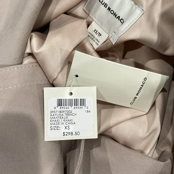 Club Monaco trench coat